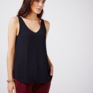 RW & Co Solid Cami Blouse tank top black women's small shirt top